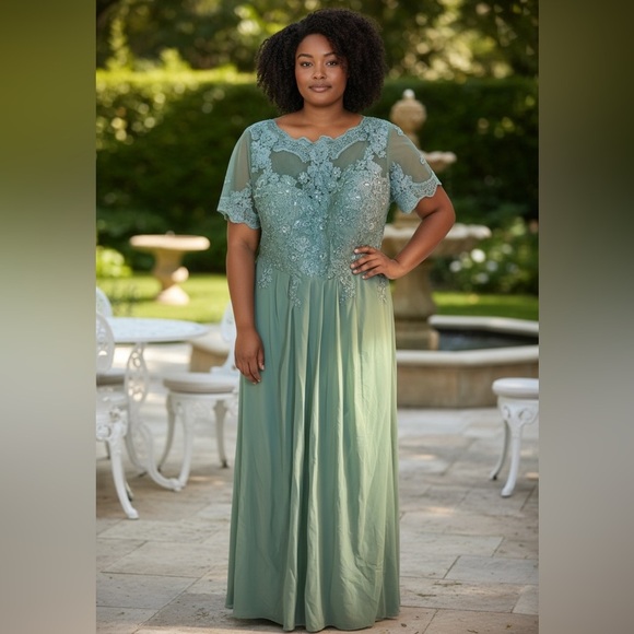 Lover Kiss Women’s Long Elegant Dress – Mint Green – Maxi Formal. Size XXL - Picture 14 of 14